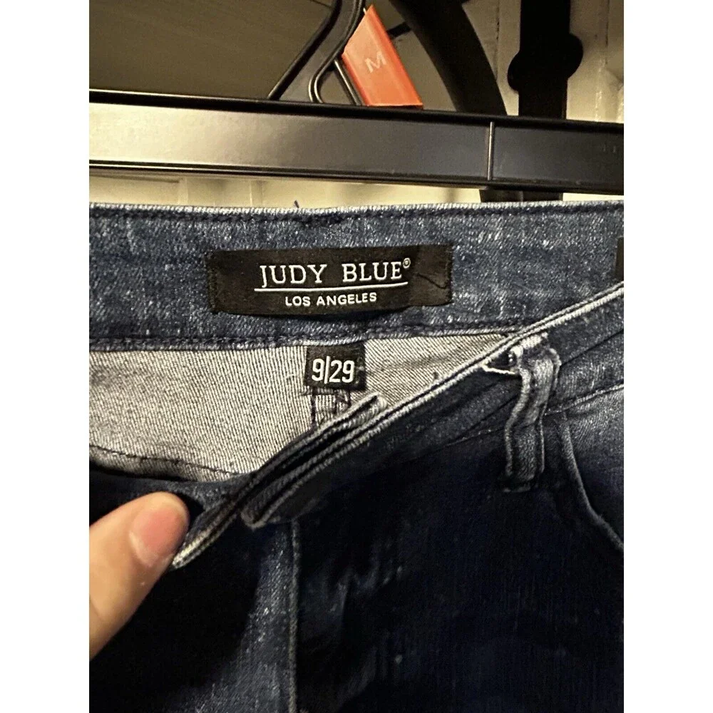JUDY BLUE Relaxed Fit Speckled Womens Jeans Size 9/29 Blue Splattered